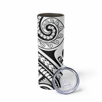 New Caledonia Day Skinny Tumbler Polynesian Curves White Color - Polynesian Pride