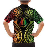 New Caledonia Day Family Matching Mermaid Dress and Hawaiian Shirt Polynesian Curves Reggae Color - Polynesian Pride