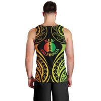 New Caledonia Day Men Tank Top Polynesian Curves Reggae Color - Polynesian Pride