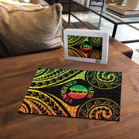 New Caledonia Day Puzzle Polynesian Curves Reggae Color - Polynesian Pride