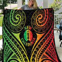 New Caledonia Day Quilt Polynesian Curves Reggae Color - Polynesian Pride