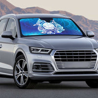 Marshall Islands Manit Day Auto Sun Shade Tribal Dolphin With Marshall Seal - Polynesian Pride