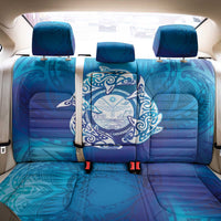 Marshall Islands Manit Day Back Car Seat Cover Tribal Dolphin With Marshall Seal - Polynesian Pride