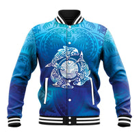 Marshall Islands Manit Day Baseball Jacket Tribal Dolphin With Marshall Seal - Polynesian Pride