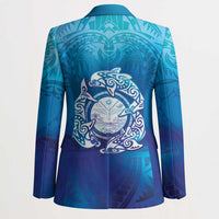 Marshall Islands Manit Day Blazer Tribal Dolphin With Marshall Seal - Polynesian Pride