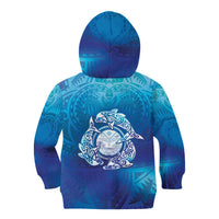 Marshall Islands Manit Day Kid Hoodie Tribal Dolphin With Marshall Seal - Polynesian Pride