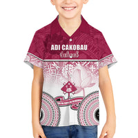 Adi Cakobau School Family Matching Puletasi Dress and Hawaiian Shirt 75th Anniversary LT05 Son's Shirt Pink - Polynesian Pride