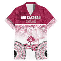 Personalized Adi Cakobau School Family Matching Mermaid Dress and Hawaiian Shirt With Fijian Tapa Pattern LT05 Dad's Shirt - Short Sleeve Pink - Polynesian Pride