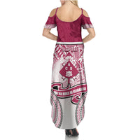 Personalized Adi Cakobau School Summer Maxi Dress With Fijian Tapa Pattern LT05 - Polynesian Pride