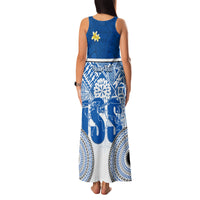 Personalized International School Suva Family Matching Tank Maxi Dress and Hawaiian Shirt With Fijian Tapa Pattern LT05 - Polynesian Pride