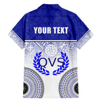 Personalized Queen Victoria School Family Matching Off Shoulder Maxi Dress and Hawaiian Shirt With Fijian Tapa Pattern LT05 - Polynesian Pride