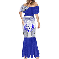 Personalized Queen Victoria School Mermaid Dress With Fijian Tapa Pattern LT05 - Polynesian Pride