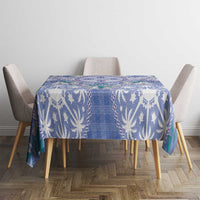 Hawaii Violet Palaka Tablecloth With Tapa Pattern Tropical Flowers - Polynesian Pride