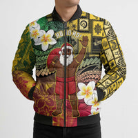 Vanuatu Christmas Bomber Puffer Jacket Ni-Van Santa Retro Style - Polynesian Pride