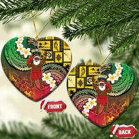 Vanuatu Christmas Ceramic Ornament Ni-Van Santa Retro Style - Polynesian Pride