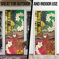 Vanuatu Christmas Door Cover Ni-Van Santa Retro Style - Polynesian Pride