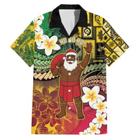 Vanuatu Christmas Family Matching Mermaid Dress and Hawaiian Shirt Ni-Van Santa Retro Style - Polynesian Pride