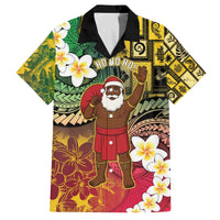 Vanuatu Christmas Family Matching Off The Shoulder Long Sleeve Dress and Hawaiian Shirt Ni-Van Santa Retro Style LT05 Dad's Shirt - Short Sleeve Colorful - Polynesian Pride