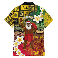 Vanuatu Christmas Family Matching Short Sleeve Bodycon Dress and Hawaiian Shirt Ni-Van Santa Retro Style - Polynesian Pride