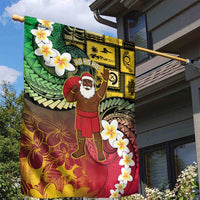 Vanuatu Christmas Garden Flag Ni-Van Santa Retro Style - Polynesian Pride
