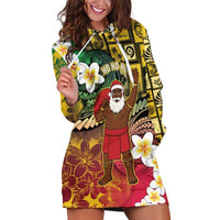 Vanuatu Christmas Hoodie Dress Ni-Van Santa Retro Style - Polynesian Pride