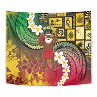 Vanuatu Christmas Tapestry Ni-Van Santa Retro Style - Polynesian Pride