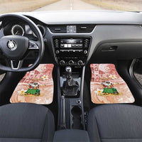 Hawaii Mele Kalikimaka Car Mats Hula Santa Retro Style Red - Polynesian Pride