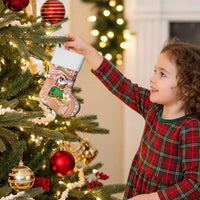 Hawaii Mele Kalikimaka Christmas Stocking Hula Santa Retro Style Red - Polynesian Pride