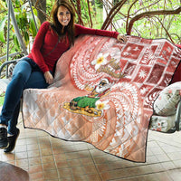 Hawaii Mele Kalikimaka Quilt Hula Santa Retro Style Red - Polynesian Pride