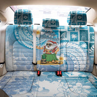 Hawaii Mele Kalikimaka Back Car Seat Cover Hula Santa Retro Style Blue - Polynesian Pride