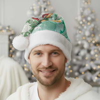 Hawaii Mele Kalikimaka Christmas Santa Hat Hula Santa Retro Style Green - Polynesian Pride