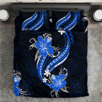 Blue Polynesian Pattern With Tropical Flowers Bedding Set LT05 Blue - Polynesian Pride