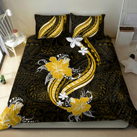 Gold Polynesian Pattern With Tropical Flowers Bedding Set LT05 - Polynesian Pride