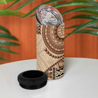 Samoa Siapo Pattern Simple Style 4 in 1 Can Cooler Tumbler