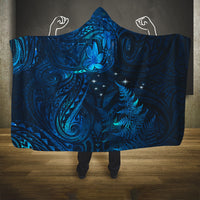 New Zealand Matariki Hooded Blanket Maori New Year LT05 One Size Blue - Polynesian Pride