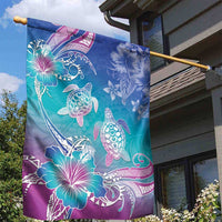 Polynesia Sea Turtle Couple Garden Flag Love Is Life
