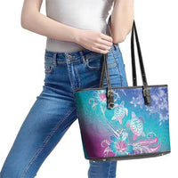 Polynesia Sea Turtle Couple Leather Tote Bag Love Is Life