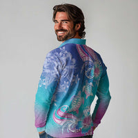Polynesia Sea Turtle Couple Long Sleeve Polo Shirt Love Is Life
