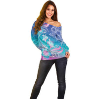 Polynesia Sea Turtle Couple Off Shoulder Sweater Love Is Life