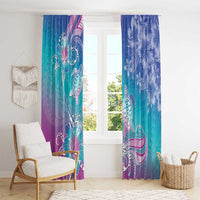 Polynesia Sea Turtle Couple Window Curtain Love Is Life