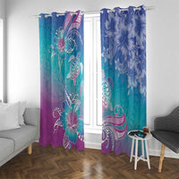 Polynesia Sea Turtle Couple Window Curtain Love Is Life