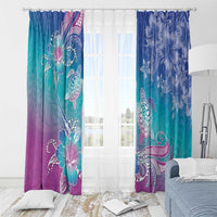 Polynesia Sea Turtle Couple Window Curtain Love Is Life