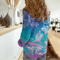 Polynesia Sea Turtle Couple Women Casual Shirt Love Is Life