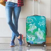 Polynesia Sea Turtle Couple Luggage Cover I Am Turtley In Love With You