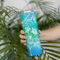 Polynesia Sea Turtle Couple Skinny Tumbler I Am Turtley In Love With You