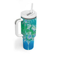 Polynesia Sea Turtle Couple Tumbler With Handle I Am Turtley In Love With You