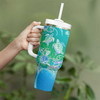 Polynesia Sea Turtle Couple Tumbler With Handle I Am Turtley In Love With You