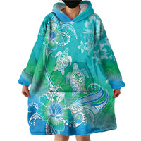 Polynesia Sea Turtle Couple Wearable Blanket Hoodie I Am Turtley In Love With You