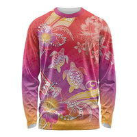 Polynesia Sea Turtle Couple Long Sleeve Shirt One Soul One Love