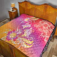 Polynesia Sea Turtle Couple Quilt One Soul One Love